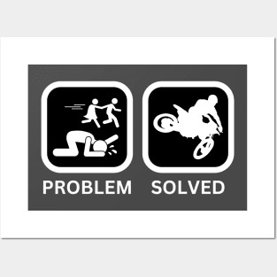 Problem solved motocross funny Posters and Art